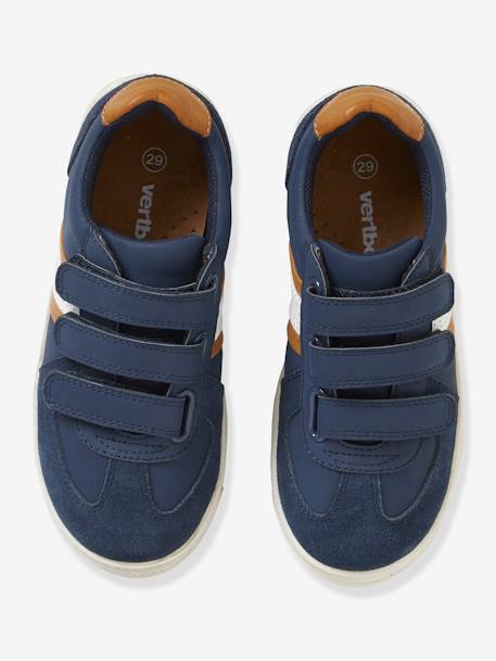 Jungensneakers mit Klettverschluss NAVY+WEISS 