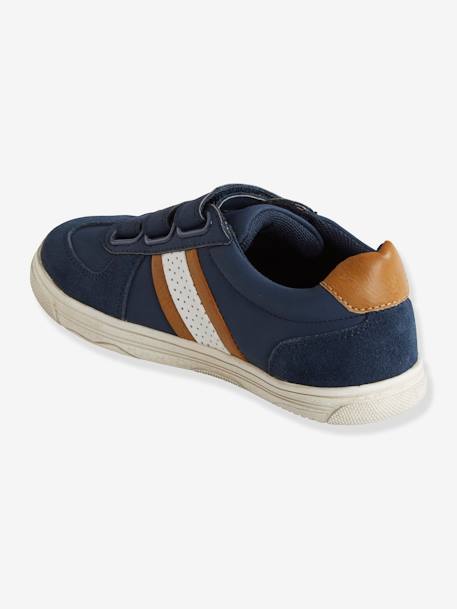Jungensneakers mit Klettverschluss NAVY+WEISS 