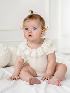 Baby-Body-Baby Body aus Musselin mit Volantkragen