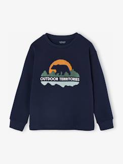Junge-T-Shirt, Poloshirt, Unterziehpulli-Jungen Shirt mit Frottee-Motiv