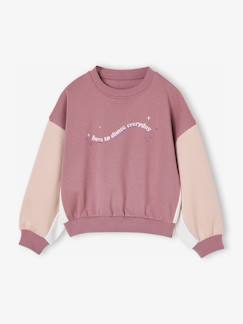 Mädchen-Pullover, Strickjacke, Sweatshirt-Mädchen Sport-Sweatshirt mit Recycling-Polyester, Colorblock