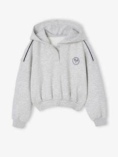 Mädchen-Pullover, Strickjacke, Sweatshirt-Mädchen Sport-Kapuzensweatshirt mit Recycling-Polyester
