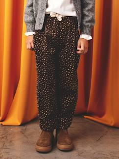 Fille-Pantalon fille velours forme loose 