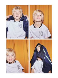 Junge-T-Shirt, Poloshirt, Unterziehpulli-Jungen T-Shirt mit Fußballmotiv