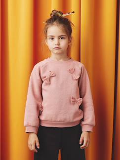 Mädchen-Pullover, Strickjacke, Sweatshirt-Sweatshirt mit Schleifen-Applikationen für Mädchen