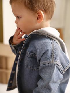 Bébé-Chemise bébé personnalisable en denim avec capuche