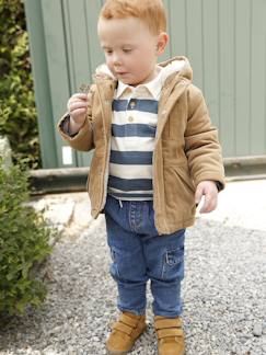 Baby-Mantel, Overall, Ausfahrsack-Baby Cordjacke mit Fellimitat-Futter, Recycling-Polyester