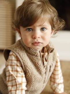 Baby-Hemd, Bluse-Baby Hemd aus Feincord, Vichykaro