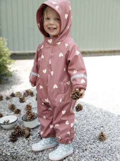 Bébé-Combinaison de pluie imprimée à capuche bébé doublée polaire