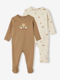 Bio-Kollektion: 2er-Pack Baby Strampler mit Aufdruck