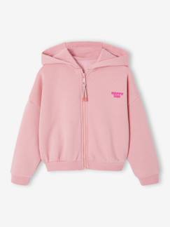 Mädchen-Pullover, Strickjacke, Sweatshirt-Mädchen Cropped-Kapuzensweatjacke mit Recycling-Material