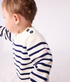 Bébé-Pull marin bébé en laine et coton à rayures