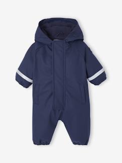 Combinaison à capuche anti-pluie bébé doublée maille polaire