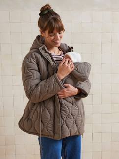 Veste manteau matelassée évolutive grossesse et post-grossesse