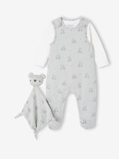 Baby-Set-Bio-Kollektion: Baby-Set zur Geburt aus Overall, Body & Schmusetuch