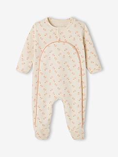 Bio-Kollektion: Baby Strampler aus geblümtem Sweat