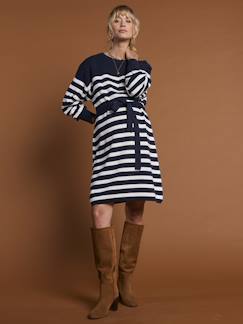 Robe marinière en tricot grossesse