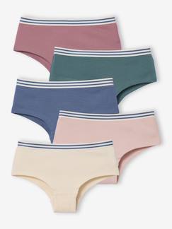 Fille-Sous-vêtement-Lot 5 Shorties Jonen unis fille