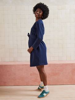 Robe sweat courte de grossesse en molleton