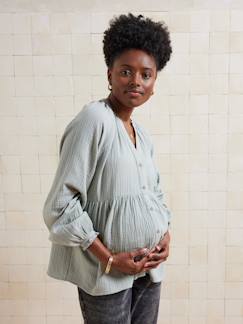 Blouse grossesse et allaitement en gaze coton biologique*