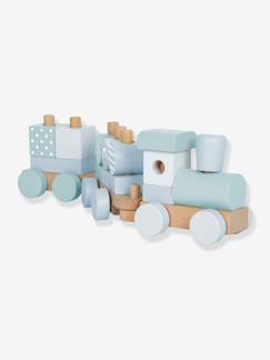 Jouet-Premier âge-Train en bois pour bébé bleu small foot