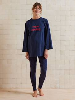 Vêtements de grossesse-Ensemble 2 pièces pyjama de grossesse "mon amour"