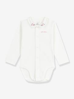 Bébé-Body bébé à col brodé en côtes