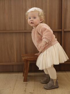 Baby-Set-Baby Set: Sweatshirt aus Kunstfell und Tüllrock