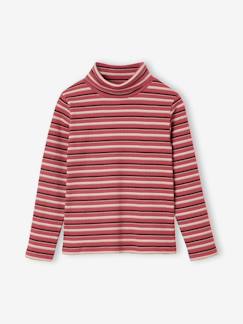 Mädchen-T-Shirt, Unterziehpulli-Unterziehpulli-Geripptes Mädchen Rollkragen-Shirt