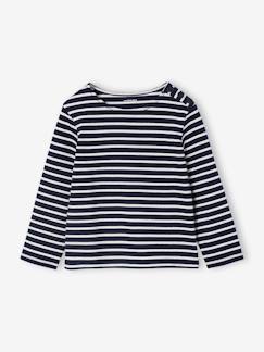 Fille-T-shirt, sous-pull-Tee-shirt marinière fille personnalisable