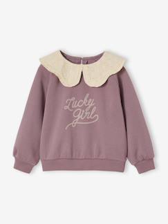 Mädchen-Pullover, Strickjacke, Sweatshirt-Mädchen Sweatshirt mit besticktem Kragen