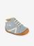 Bottillons lacés cuir bébé garçon B1 Babybotte® BLEU CIEL+CAMEL 