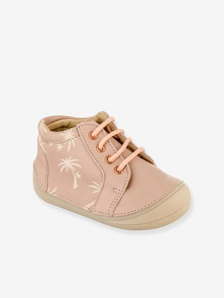 Baby Mädchen Schnürboots ,,Zowa' babybotte® puderrosa+WEISS 