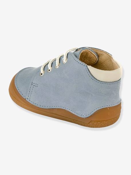 Baby Jungen Schnürboots ,,B1' babybotte® CAMEL+HELLBLAU 