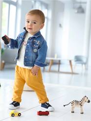 Veste en jean bébé garçon avec badges  