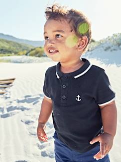 Festliche Mode für Baby-Jungen Baby Poloshirt mit Stickerei, personalisierbar Oeko-Tex