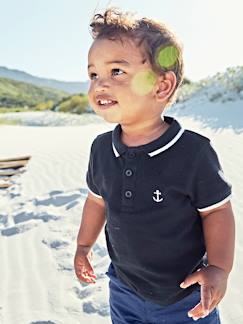 Baby-T-Shirt, Unterziehpulli-Jungen Baby Poloshirt mit Stickerei, personalisierbar