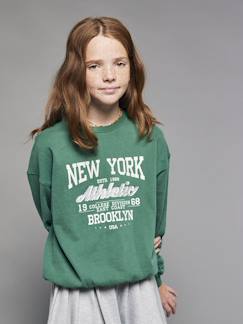 Fille-Pull, gilet, sweat-Sweat motif New York fille