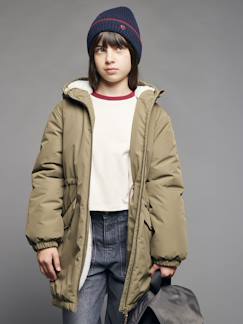 Mädchen-Mantel, Jacke-Mantel, Parka, Blouson-Mädchen Parka mit Kapuze und Webpelz JONEN