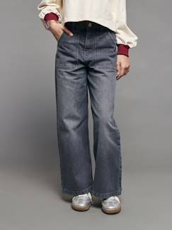 Mädchen-Weite Jeans mit großen Taschen Mädchen JONEN, Bundweite verstellbar
