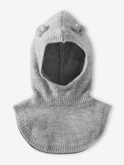 Cagoule avec plastron bébé fille en maille