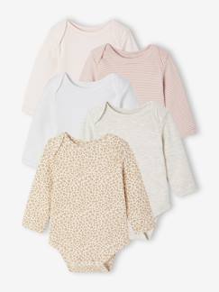 Baby-Body-Bio-Kollektion: 5er-Pack Baby Schlupfbodys mit Mustermix