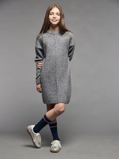 Mädchen-Mädchen Strickkleid mit kleinem Herz JONEN