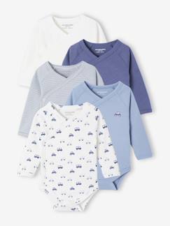 Baby-Body-Bio-Kollektion: 5er-Pack Baby Wickelbodys, Langarm