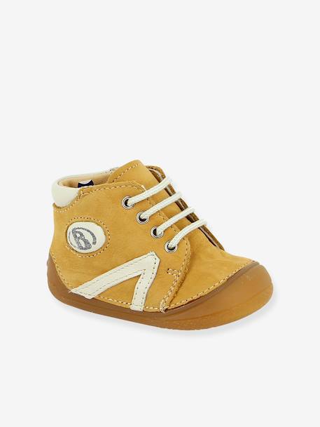 Baby Jungen Schnürboots ,,B1' babybotte® CAMEL+HELLBLAU 