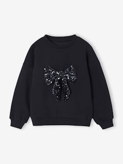 Mädchen-Pullover, Strickjacke, Sweatshirt-Mädchen Sweatshirt mit Pailletten-Schleife