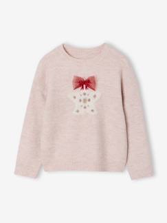 Mädchen-Pullover, Strickjacke, Sweatshirt-Mädchen-Pullover mit Glitzerstern und Schleife