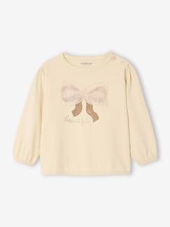 Baby-T-Shirt, Unterziehpulli-T-Shirt-Baby Shirt mit Tüll-Schleife, Bio-Baumwolle