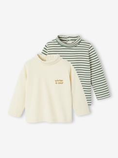 Bébé-T-shirt, sous-pull-Lot de 2 T-shirts col roulé