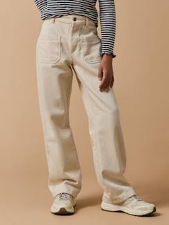 Mädchen-Hose-Gerade Jeans Mädchen CYRILLUS, Bundweite verstellbar